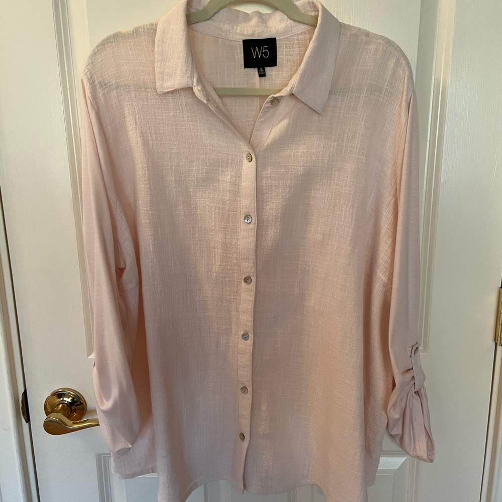 Linen Weave Button Down Tinic